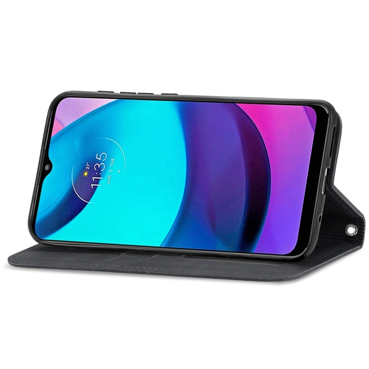 For Motorola Moto E20 Retro Skin Feel Magnetic Horizontal Flip Leather Case with Holder & Card Slots & Wallet & Photo Frame