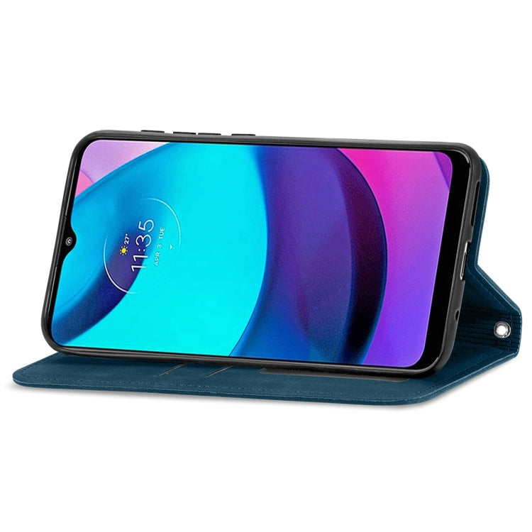 For Motorola Moto E20 Retro Skin Feel Magnetic Horizontal Flip Leather Case with Holder & Card Slots & Wallet & Photo Frame