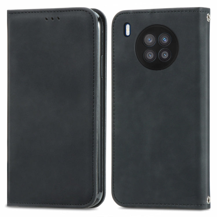 For Huawei nova 8i Retro Skin Feel Magnetic Horizontal Flip Leather Case with Holder & Card Slots & Wallet & Photo Frame