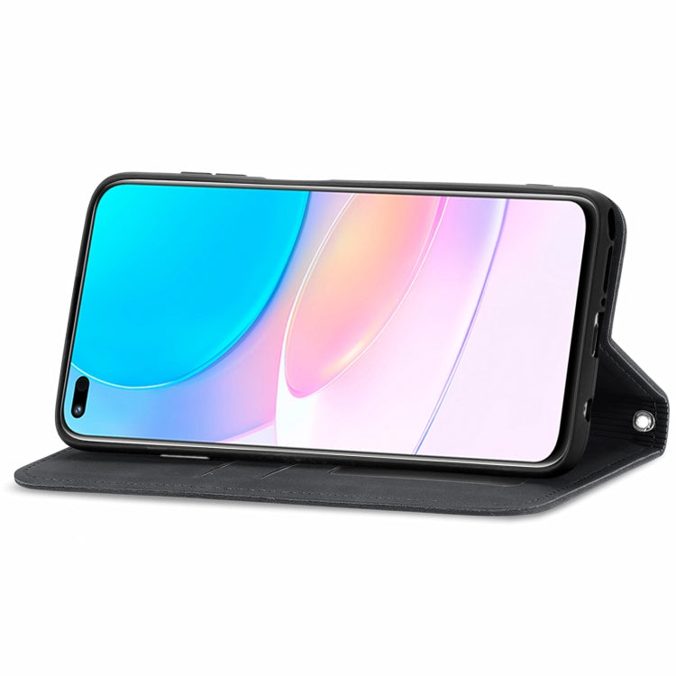 For Huawei nova 8i Retro Skin Feel Magnetic Horizontal Flip Leather Case with Holder & Card Slots & Wallet & Photo Frame
