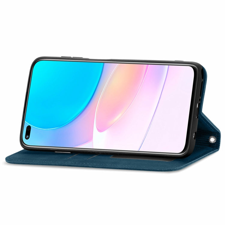 For Huawei nova 8i Retro Skin Feel Magnetic Horizontal Flip Leather Case with Holder & Card Slots & Wallet & Photo Frame