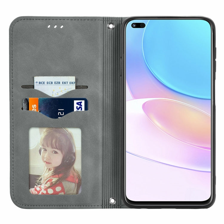 For Huawei nova 8i Retro Skin Feel Magnetic Horizontal Flip Leather Case with Holder & Card Slots & Wallet & Photo Frame