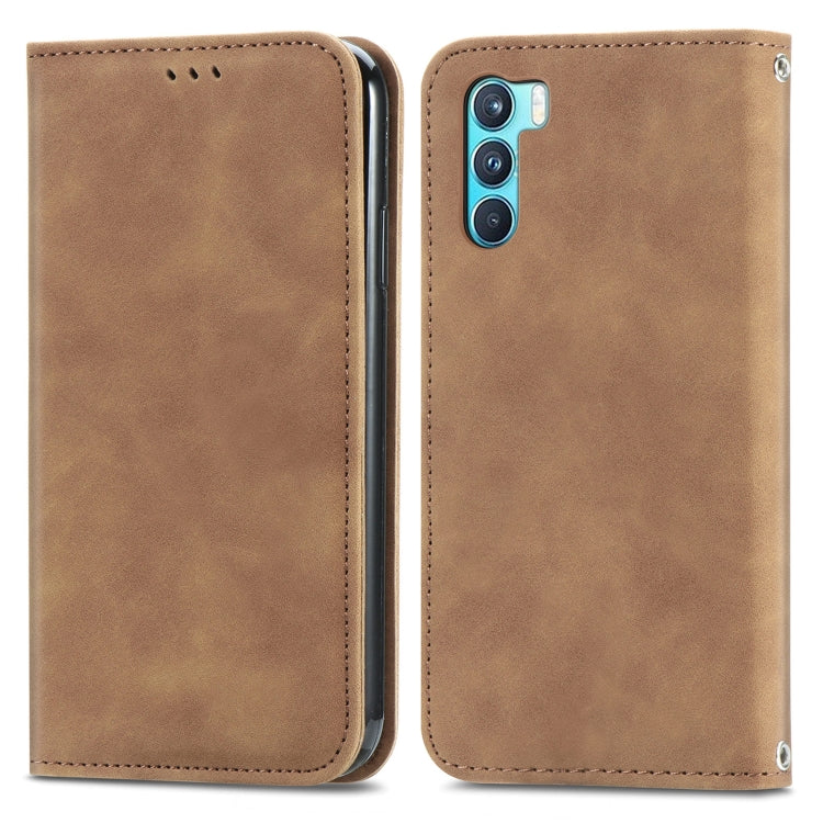 For OPPO  K9 Pro Retro Skin Feel Magnetic Horizontal Flip Leather Case with Holder & Card Slots & Wallet & Photo Frame