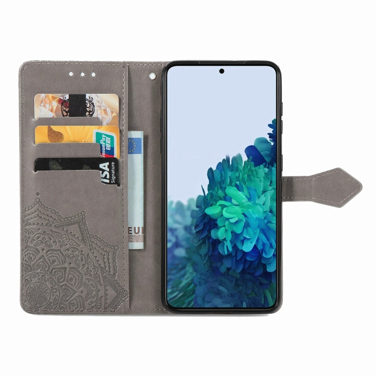For Samsung Galaxy S22+ 5G Mandala Flower Embossed Horizontal Flip Leather Case with Holder & Card Slots & Wallet & Lanyard