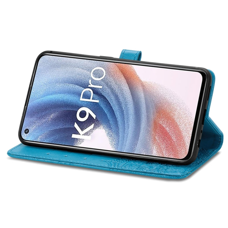 For OPPO  K9 Pro Mandala Flower Embossed Horizontal Flip Leather Case with Holder & Card Slots & Wallet & Lanyard