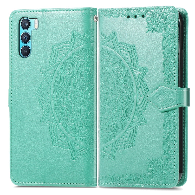 For OPPO  K9 Pro Mandala Flower Embossed Horizontal Flip Leather Case with Holder & Card Slots & Wallet & Lanyard