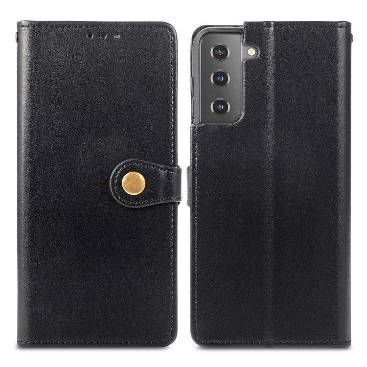 For Samsung Galaxy S22 5G Solid Color Leather Buckle Phone Case