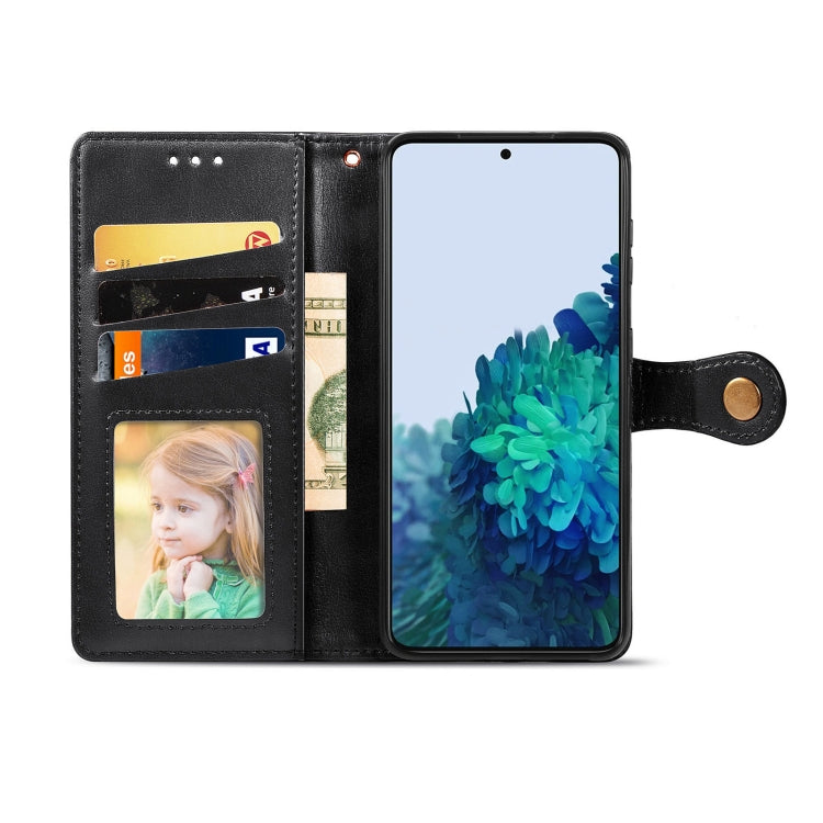 For Samsung Galaxy S22 5G Solid Color Leather Buckle Phone Case