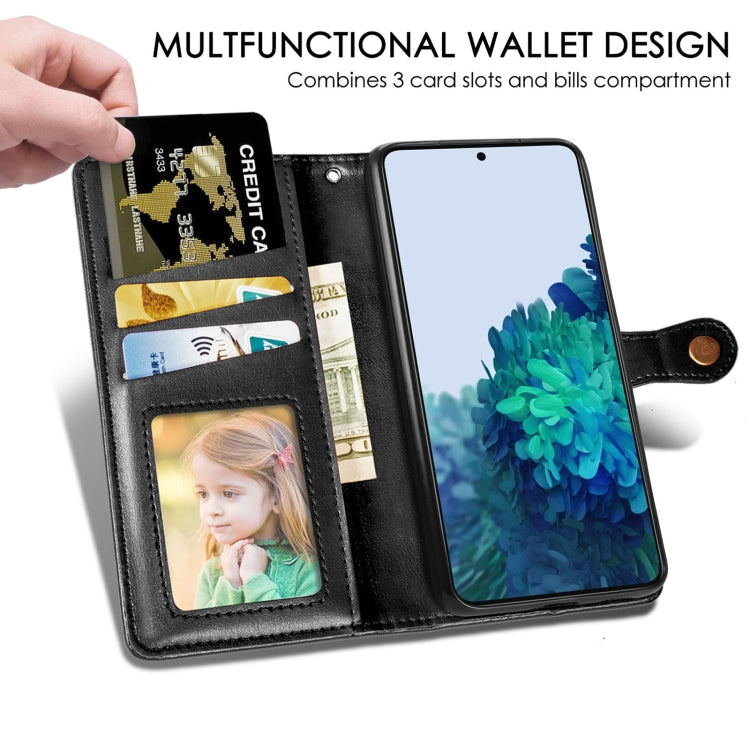 For Samsung Galaxy S22 5G Solid Color Leather Buckle Phone Case