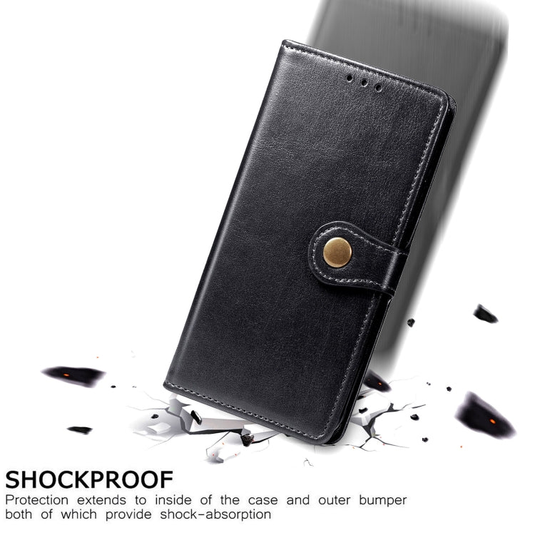 For Samsung Galaxy S22 5G Solid Color Leather Buckle Phone Case