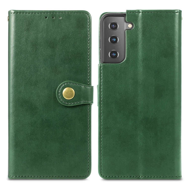 For Samsung Galaxy S22 5G Solid Color Leather Buckle Phone Case
