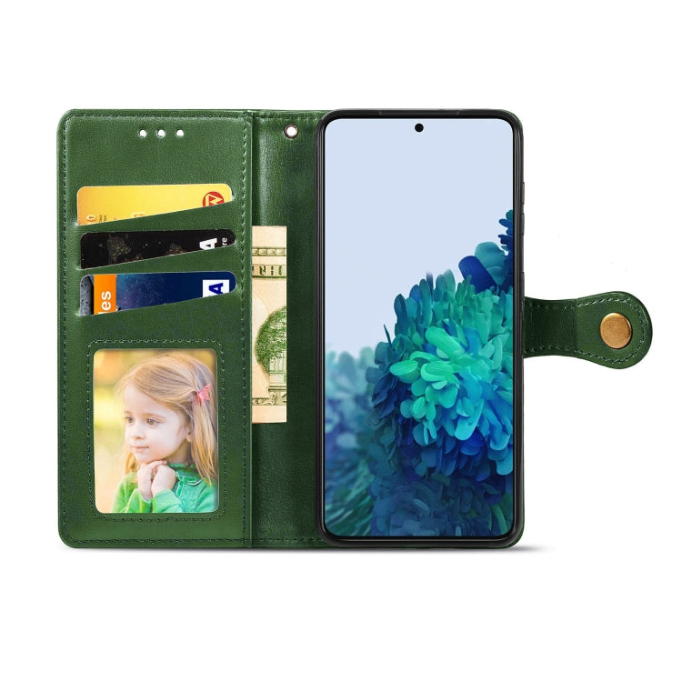 For Samsung Galaxy S22 5G Solid Color Leather Buckle Phone Case