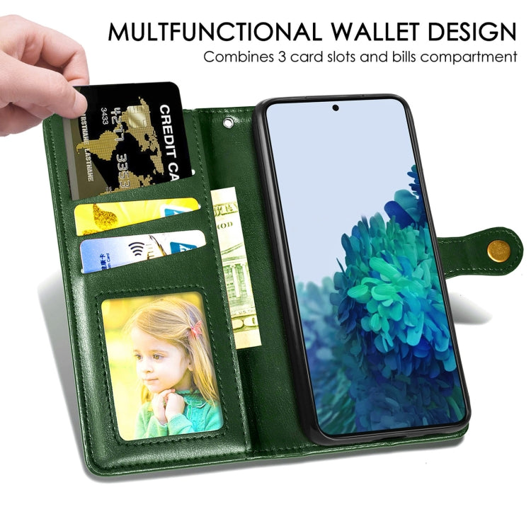 For Samsung Galaxy S22 5G Solid Color Leather Buckle Phone Case