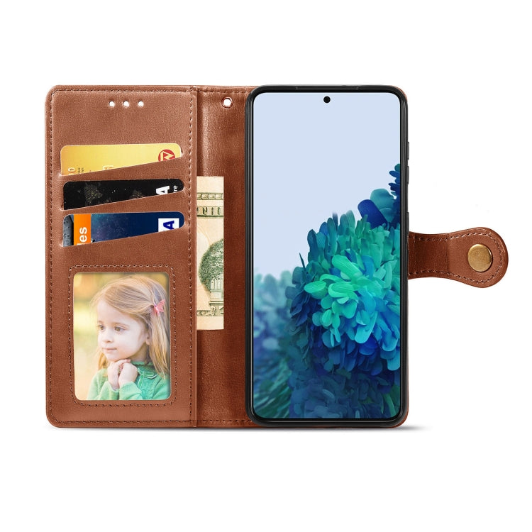 For Samsung Galaxy S22+ 5G Solid Color Leather Buckle Phone Case