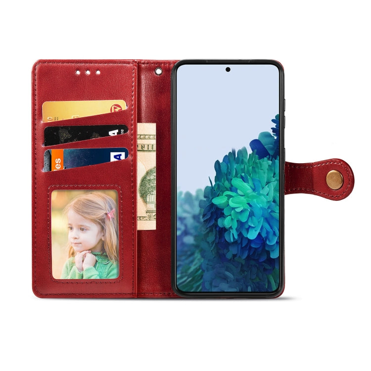 For Samsung Galaxy S22+ 5G Solid Color Leather Buckle Phone Case