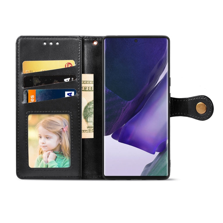 For Samsung Galaxy S22 Ultra 5G Solid Color Leather Buckle Phone Case