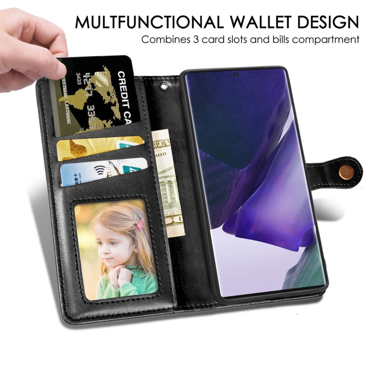 For Samsung Galaxy S22 Ultra 5G Solid Color Leather Buckle Phone Case