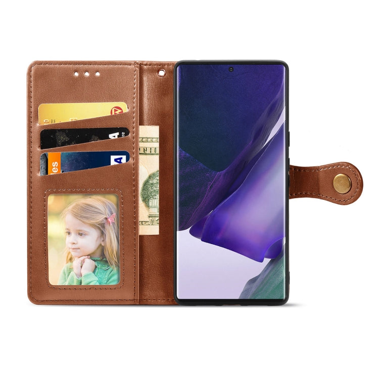 For Samsung Galaxy S22 Ultra 5G Solid Color Leather Buckle Phone Case
