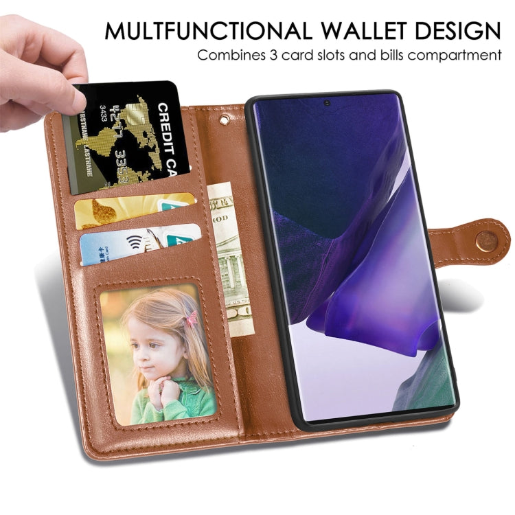 For Samsung Galaxy S22 Ultra 5G Solid Color Leather Buckle Phone Case