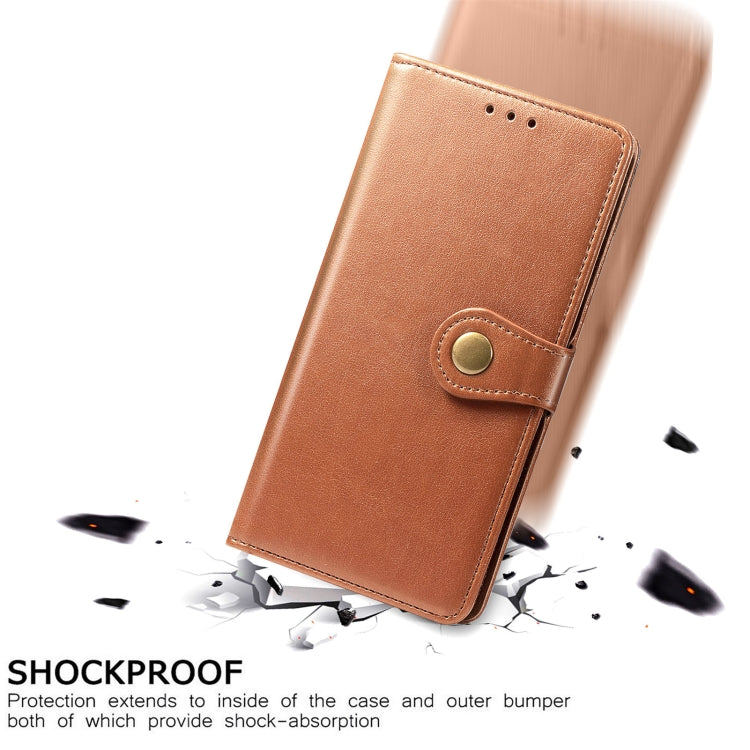 For Samsung Galaxy S22 Ultra 5G Solid Color Leather Buckle Phone Case