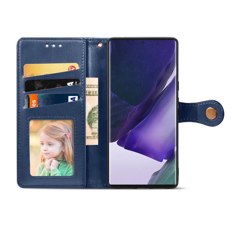 For Samsung Galaxy S22 Ultra 5G Solid Color Leather Buckle Phone Case