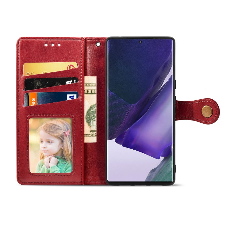 For Samsung Galaxy S22 Ultra 5G Solid Color Leather Buckle Phone Case