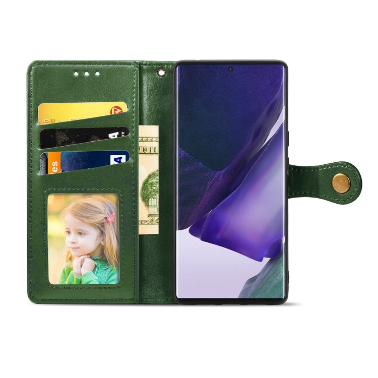 For Samsung Galaxy S22 Ultra 5G Solid Color Leather Buckle Phone Case