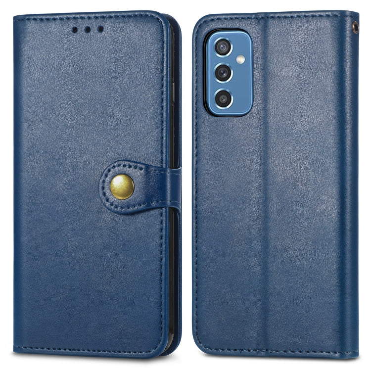 For Samsung Galaxy M52 5G Solid Color Leather Buckle Phone Case