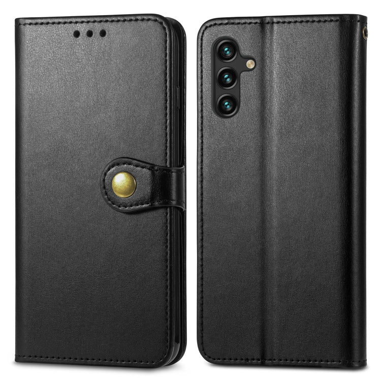 For Samsung Galaxy A13 5G Solid Color Leather Buckle Phone Case