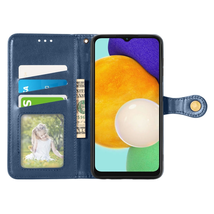 For Samsung Galaxy A13 5G Solid Color Leather Buckle Phone Case
