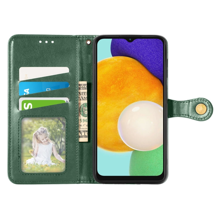 For Samsung Galaxy A13 5G Solid Color Leather Buckle Phone Case