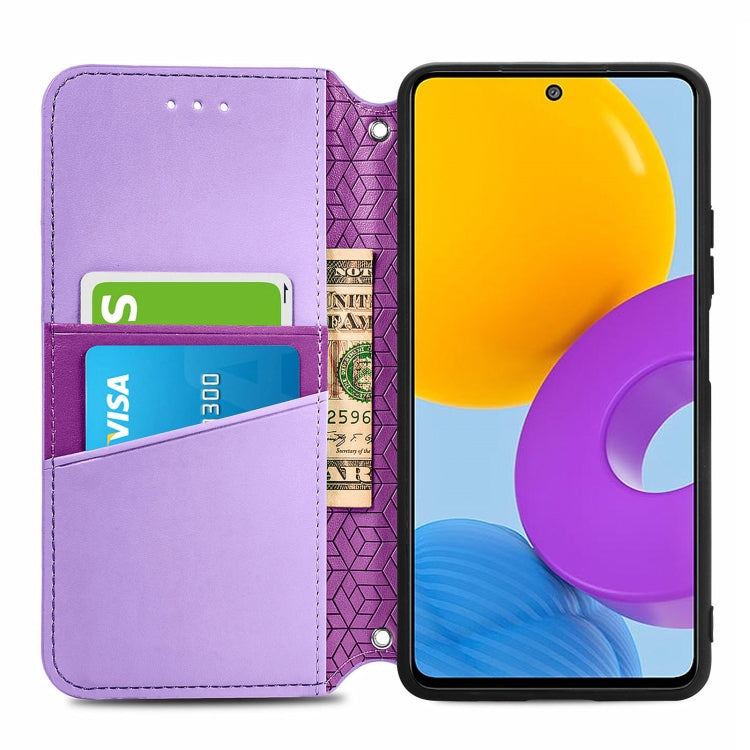For Samsung Galaxy M52 5G Blooming Mandala Embossed Magnetic Horizontal Flip Leather Case with Holder & Card Slots & Wallet