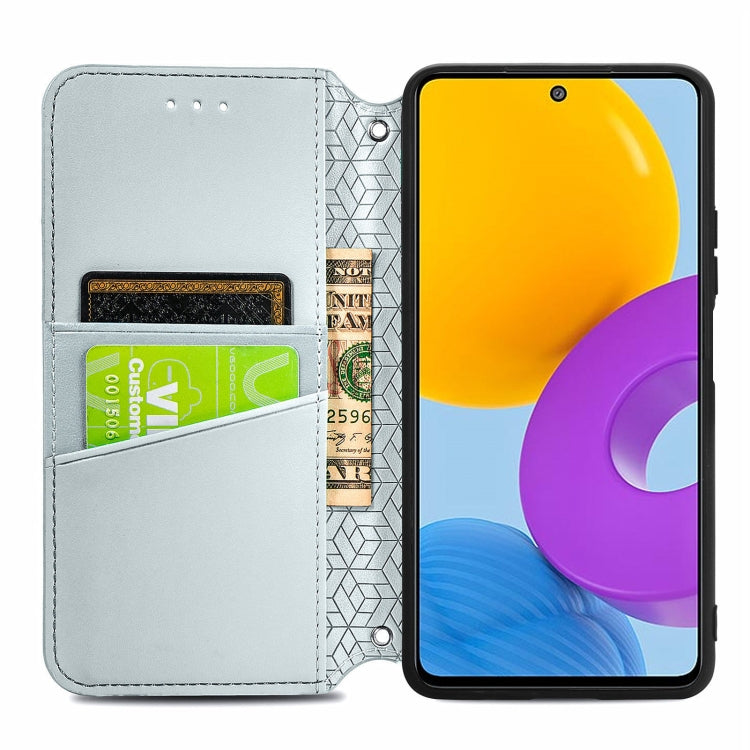 For Samsung Galaxy M52 5G Blooming Mandala Embossed Magnetic Horizontal Flip Leather Case with Holder & Card Slots & Wallet