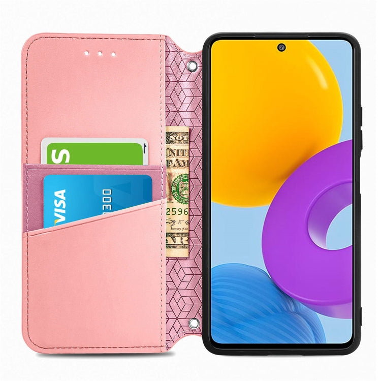 For Samsung Galaxy M52 5G Blooming Mandala Embossed Magnetic Horizontal Flip Leather Case with Holder & Card Slots & Wallet
