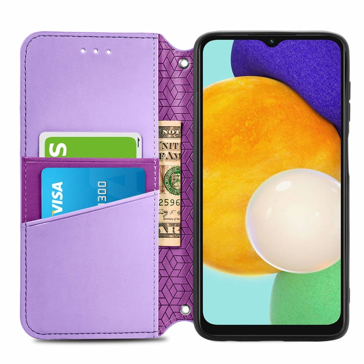 For Samsung Galaxly A13 5G Blooming Mandala Embossed Magnetic Horizontal Flip Leather Case with Holder & Card Slots & Wallet
