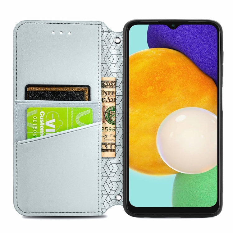 For Samsung Galaxly A13 5G Blooming Mandala Embossed Magnetic Horizontal Flip Leather Case with Holder & Card Slots & Wallet