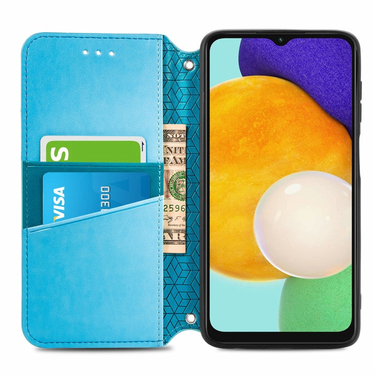 For Samsung Galaxly A13 5G Blooming Mandala Embossed Magnetic Horizontal Flip Leather Case with Holder & Card Slots & Wallet