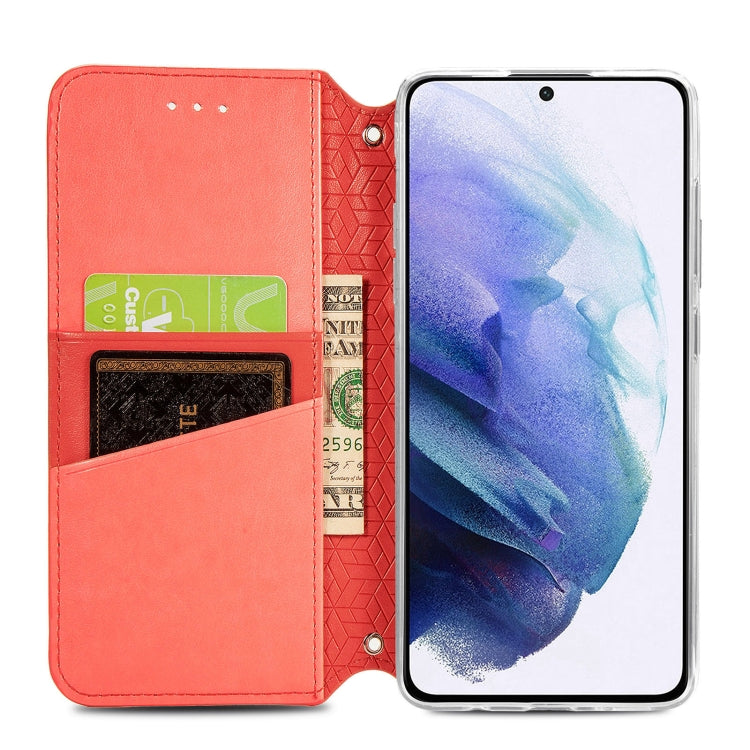 For Samsung Galaxy S22 5G Blooming Mandala Embossed Magnetic Horizontal Flip Leather Case with Holder & Card Slots & Wallet