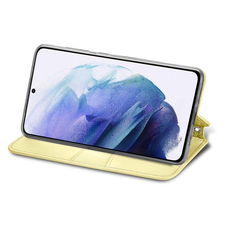 For Samsung Galaxy S22 5G Blooming Mandala Embossed Magnetic Horizontal Flip Leather Case with Holder & Card Slots & Wallet