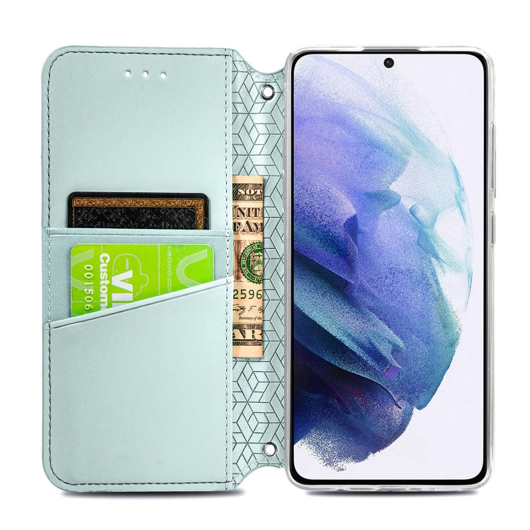 For Samsung Galaxy S22 5G Blooming Mandala Embossed Magnetic Horizontal Flip Leather Case with Holder & Card Slots & Wallet