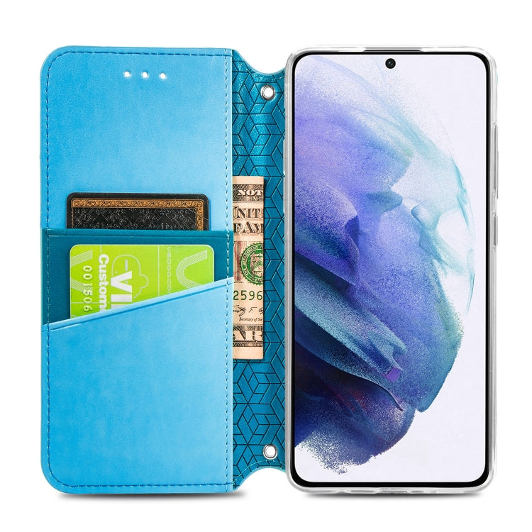 For Samsung Galaxy S22 5G Blooming Mandala Embossed Magnetic Horizontal Flip Leather Case with Holder & Card Slots & Wallet