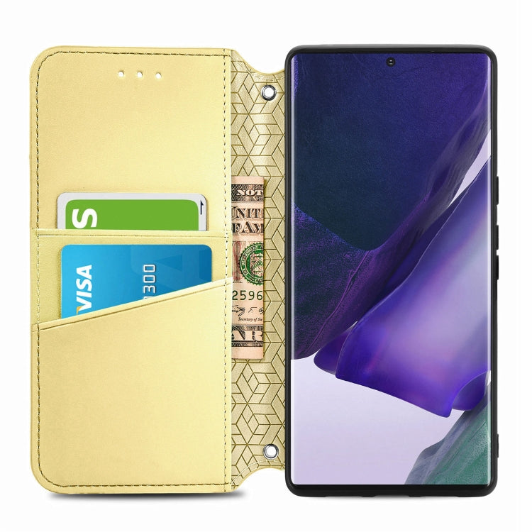 For Samsung Galaxy S22 Ultra 5G Blooming Mandala Embossed Magnetic Horizontal Flip Leather Case with Holder & Card Slots & Wallet