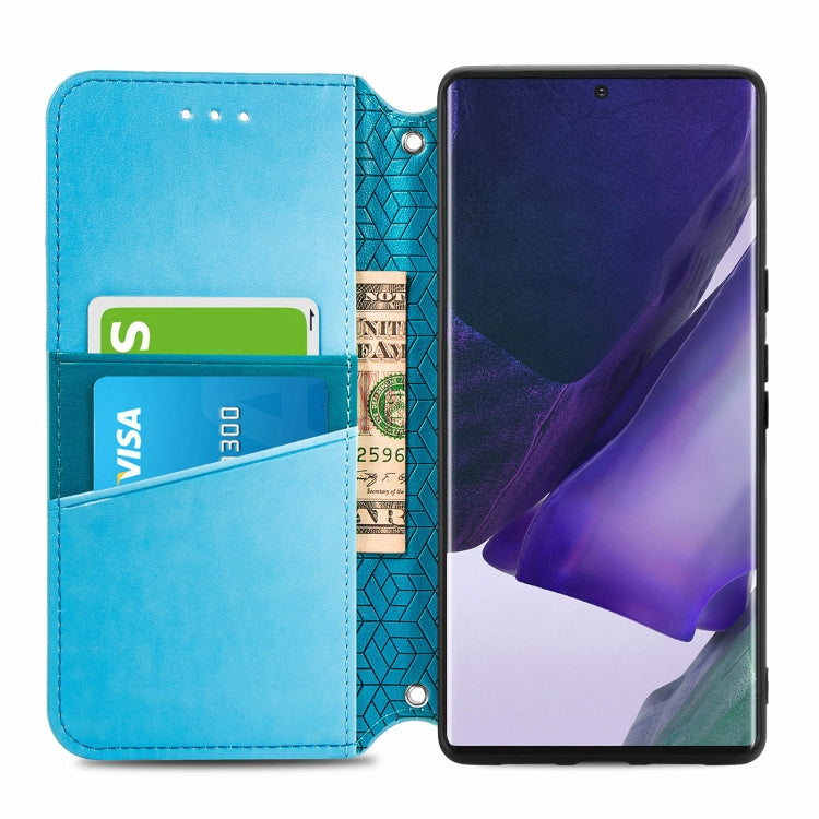 For Samsung Galaxy S22 Ultra 5G Blooming Mandala Embossed Magnetic Horizontal Flip Leather Case with Holder & Card Slots & Wallet
