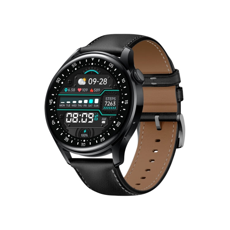 D3pro 1.32 inch Color Screen Smart Watch, IP67 Waterproof,Leather Watchband,Support Bluetooth Call/Heart Rate Monitoring/Blood Pressure Monitoring/Blood Oxygen Monitoring/Sleep Monitoring