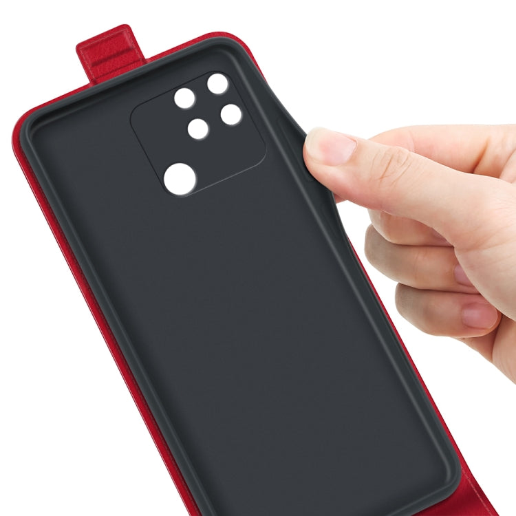 For OPPO Realme Narzo 50A R64 Texture Vertical Flip Leather Case with Card Slots & Photo Frame