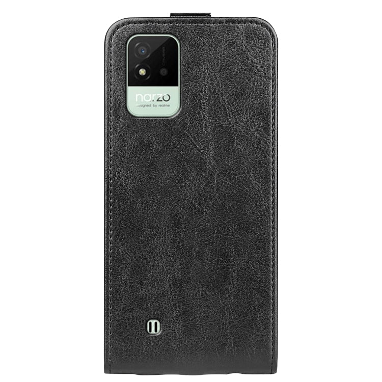 For OPPO Realme Narzo 50i R64 Texture Vertical Flip Leather Case with Card Slots & Photo Frame