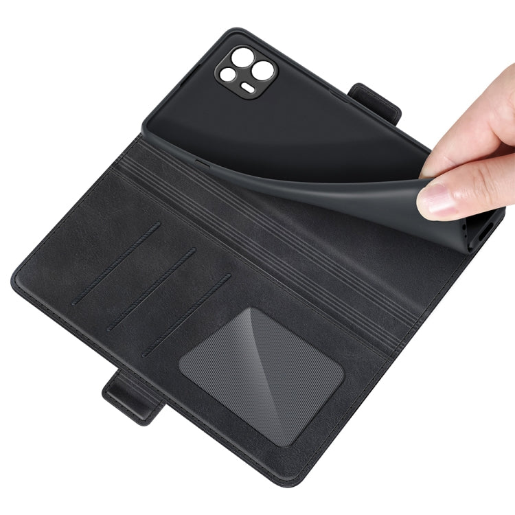 For Motorola Edge 20 lite 5G Dual-side Magnetic Buckle Horizontal Flip Phone Leather Case with Holder & Card Slots & Wallet