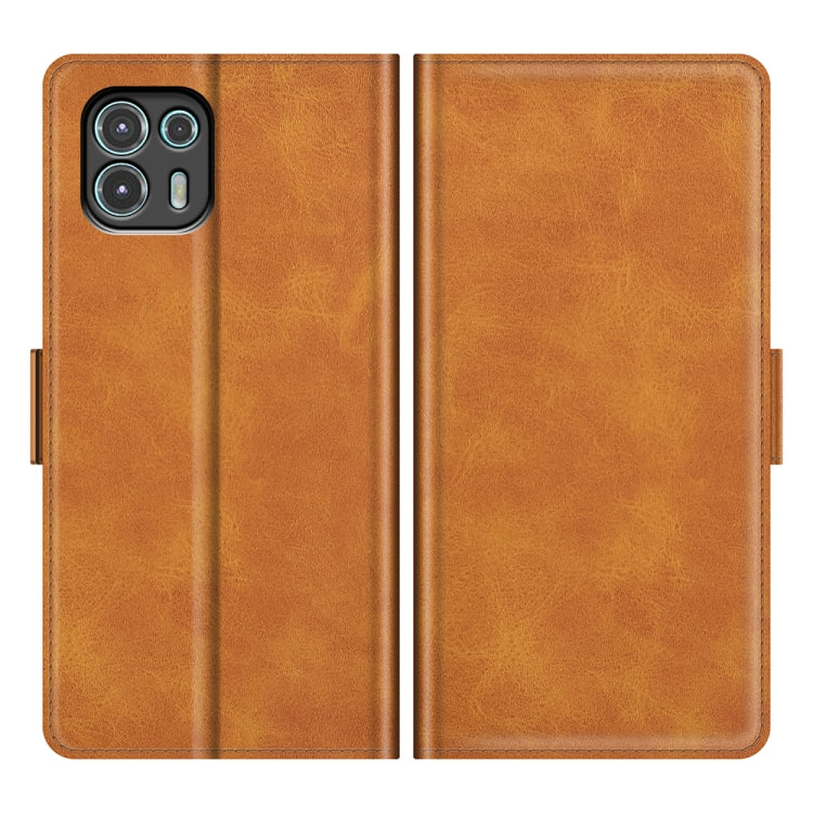 For Motorola Edge 20 lite 5G Dual-side Magnetic Buckle Horizontal Flip Phone Leather Case with Holder & Card Slots & Wallet