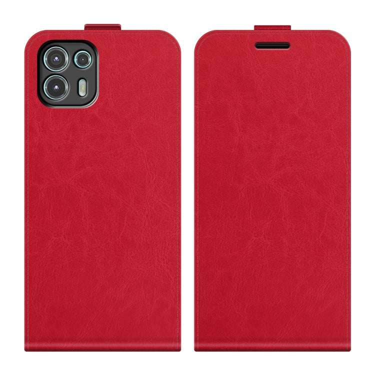 For Motorola Edge 20 lite R64 Texture Single Vertical Flip Leather Phone Protective Case with Card Slots & Photo Frame