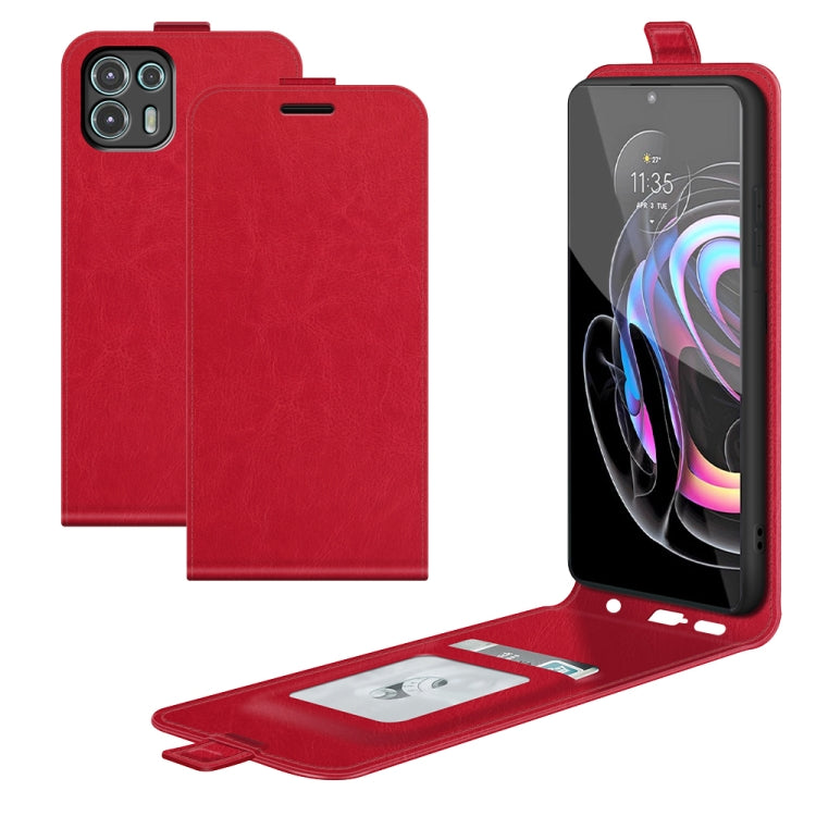 For Motorola Edge 20 lite R64 Texture Single Vertical Flip Leather Phone Protective Case with Card Slots & Photo Frame